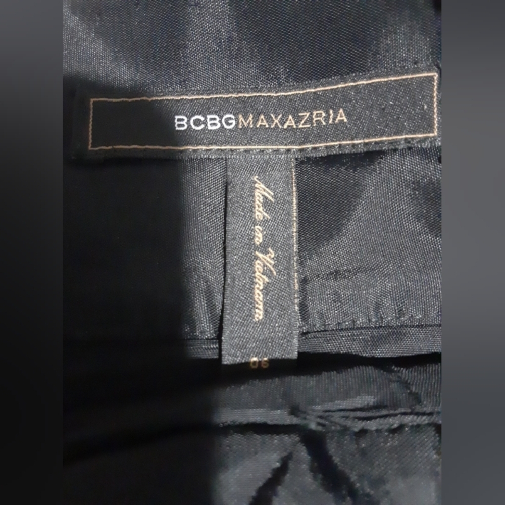 BCBGMaxAzria Black Bubble Mini Skirt Size 06 Zip Back Party Evening - Picture 4 of 6